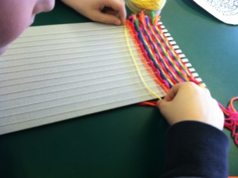 Roan creates his own woven pattern